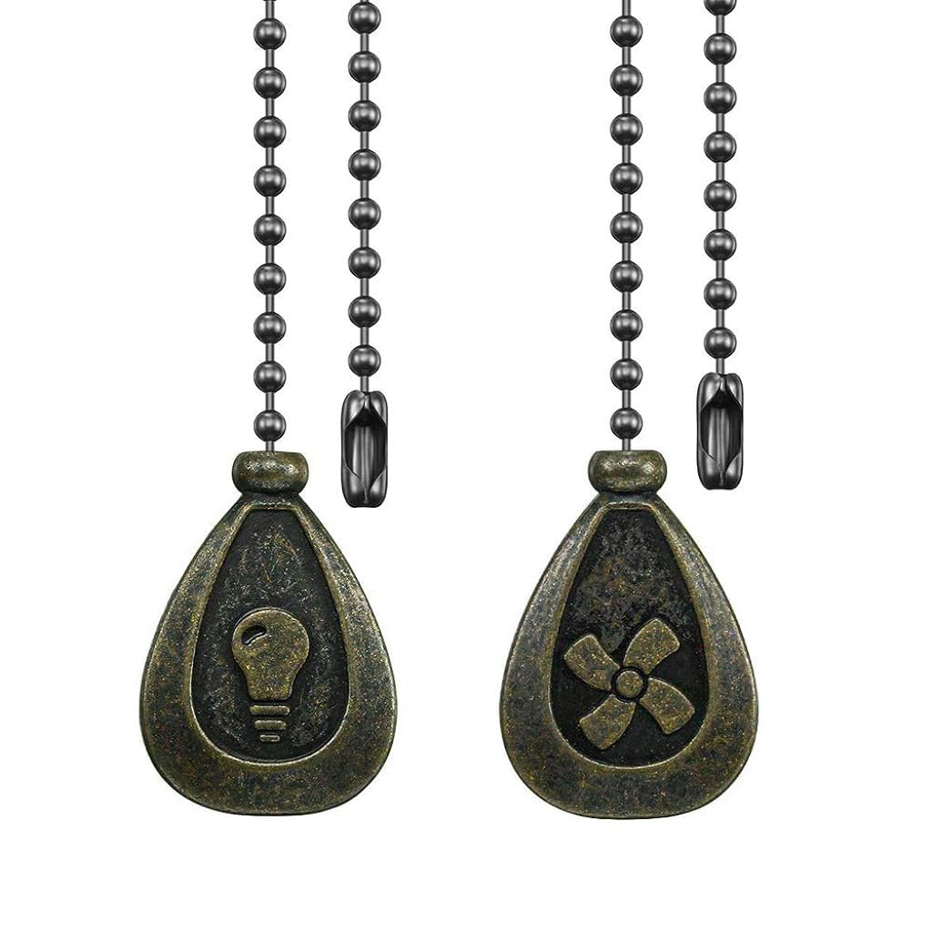 HASTHIP® Bronze Ceiling Fan Pull Chain Set, Ceiling Fan Pull Chain Extender Bronze Pendant 12 Inch Chain Ornament Pendant Pull Chain with Connector Ceiling Fan Bulb&Fan Ceiling Fan Pull Chain (2 Pack) HASTHIP® Bronze Ceiling Fan Pull Chain Set, Ceiling Fan Pull Chain Extender Bronze Pendant 12 Inch Chain Ornament Pendant Pull Chain with Connector Ceiling Fan Bulb&Fan Ceiling Fan Pull Chain (2 Pack)